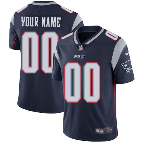2019 NFL Youth Nike New England Patriots Home Navy Blue Customized Vapor jersey->customized nfl jersey->Custom Jersey
